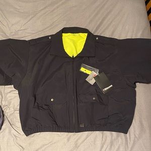 BLAUER REVERSIBLE WIND BREAKER BLACK / HI-VIS 6045 IKE LENGTH NWT 3XL ANS 107